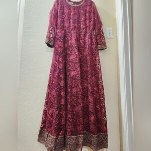 Pakistani  indian baroque indian anarkali gown only